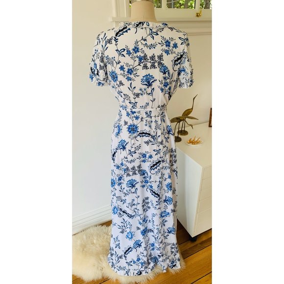 GUESS Boho Floral Midi Wrap Dress - Picture 2 of 4